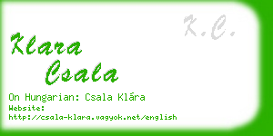 klara csala business card